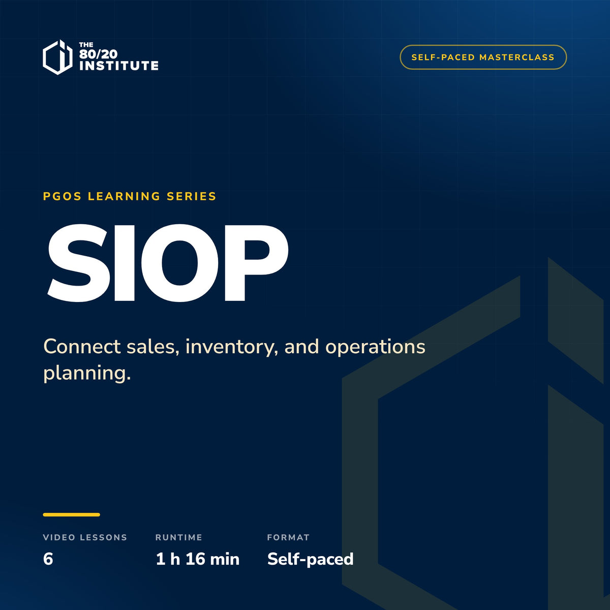 PGOS SIOP Masterclass by The 80/20 Institute — 6 video lessons
